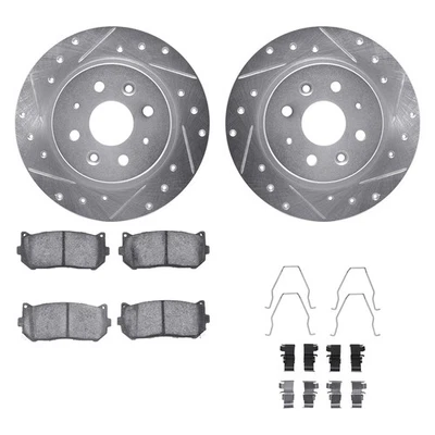 For Kia Sephia 98-01 DFC PRO-KIT 5000+ Drilled & Slotted Rear Brake Kit - Image 1 of 2