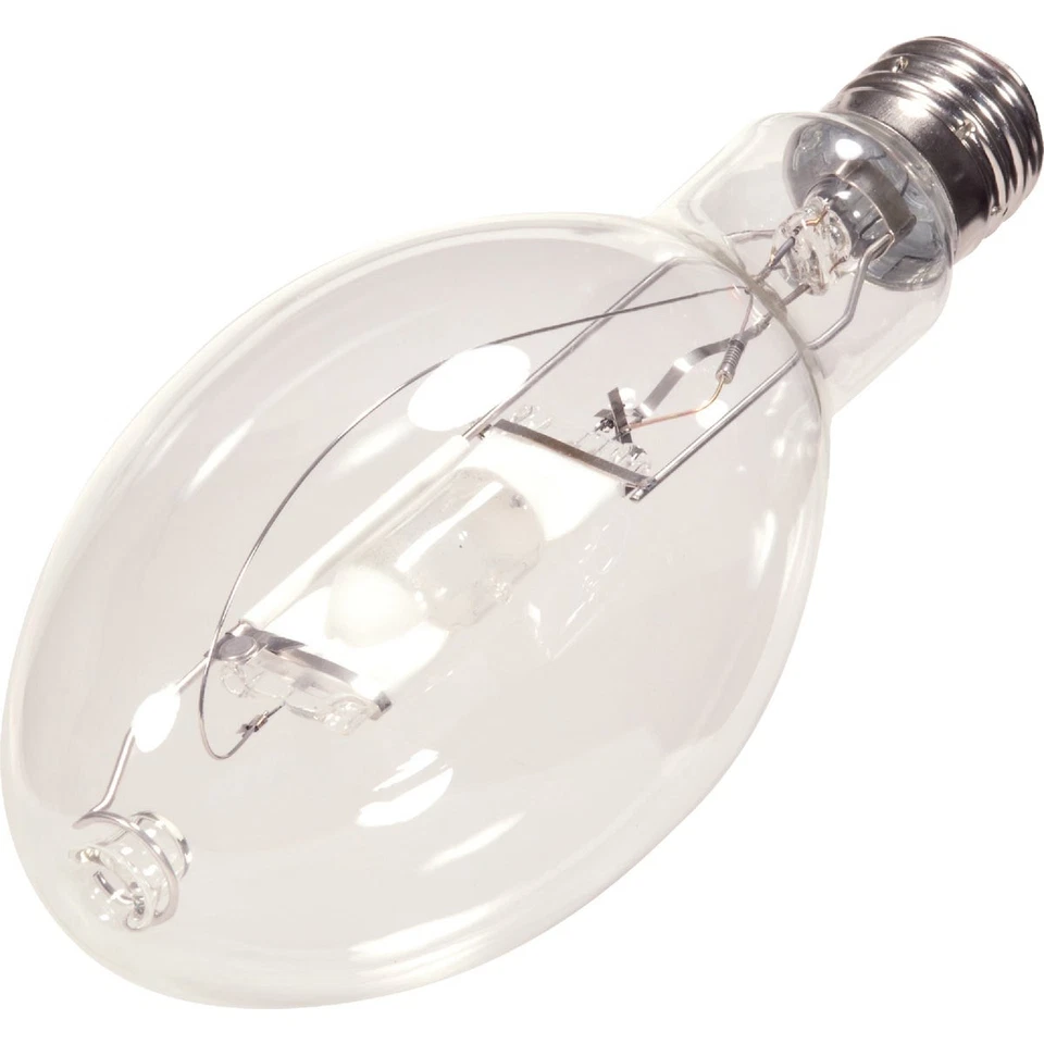 Satco 400W Clear ED37 Mogul Screw Metal Halide High-Intensity Light Bulb S5833 - Image 1 of 1