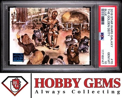 C-3PO PSA 10 2018 Topps Star Wars Galaxy The Golden Deity Blue #70 - Image 1 of 2