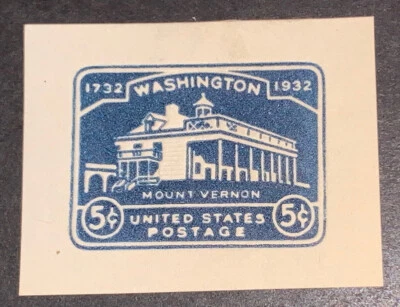 Travelstamps: US Stamps Cut Square Scott #U528 Mount Vernon Mint Hinged - Image 1 of 4