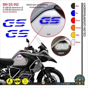 Adesivi Serbatoio Moto BMW R 1200 gs 1250 Adventure incasso dal 2013 RIFRANGENTE - Picture 1 of 1
