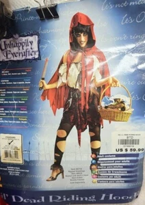 Lil' Dead Riding Hood Halloween Costume Womens Size up to 12 Dress & Hooded Cape - Picture 1 of 6