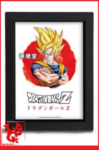 DRAGON BALL Z - GOKU Super Saiyan SS Cadre Kraft 20 x 15cm Abystyle # NEUF # - Imagen 1 de 3