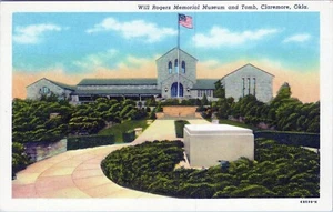 Will Rogers Memorial Museum Tumba Claremore Okla. Postal sin publicar - Imagen 1 de 2