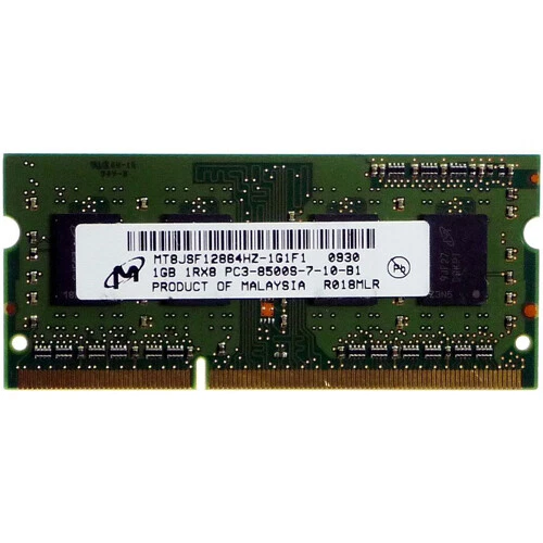 Macbook 1GB Micron PC3-8500S DDR3 1066MHz RAM - MT8JSF12864HZ-1G1F1 - SR3 - Image 1 of 1