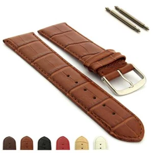 Genuine Leather Watch Strap Band 13 15 17 18 19 20 21 22 24 Croco Louisiana MM - Picture 1 of 13