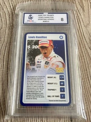 Lewis Hamilton Sporting Heroes Rookie RC Top Trumps Trading Card MGC 8 Graded - Image 1 of 3