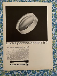 Pubblicità stampa obiettivo cannocchiale da puntamento Bausch & Lomb 1966 vintage - Foto 1 di 7