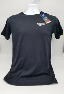 Speedo USA Swimming Flag Logo Black T-Shirt Size XS (Extra-Small) New W/Tags - Picture 1 of 8