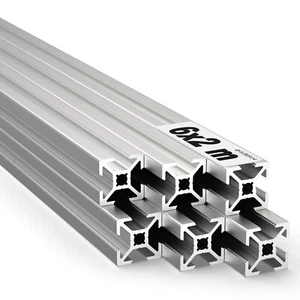 Aluprofil 20x20 Nut 6 Typ B/6x2m=12Meter 2020 System Nut Alu Profil Steck T C U - Bild 1 von 12