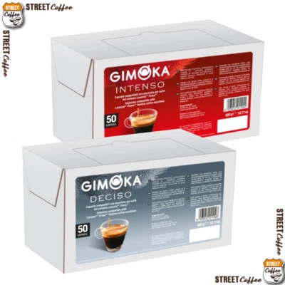 100 Capsule Caffè Gimoka Intenso Deciso Compatibili Lavazza Firma a scelta