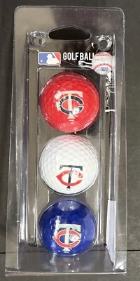 Team Golf MLB Minnesota Twins Regulation Size Golf Balls, 3 Pack, Full Color - Image 1 of 4