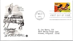 FDC 1995 SC #2965a Artcraft Cachet, Volleyball - Jupiter, FL - Single - J1167 - Picture 1 of 2