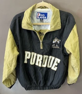 Vintage Pro Layer Youth Purdue University Quarter Zip Jacket Coat Size 16/18 - Picture 1 of 6