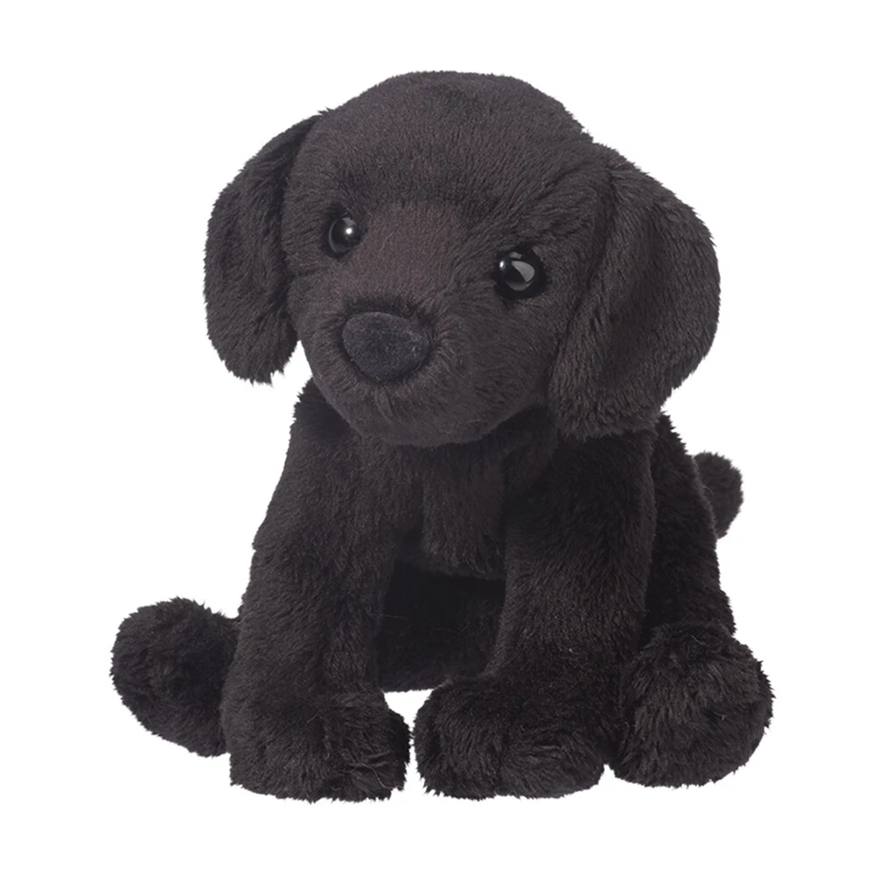 Labrador schwarz sitzend HUND Plüschtier Stofftier Kuscheltier Plüsch H=15cm