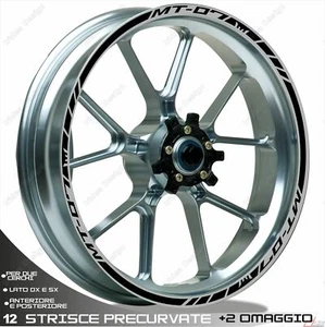 PROFILI ADESIVI SPORT CERCHIO RUOTA GRAFICA STICKERS 700 MT-07 NERO - Imagen 1 de 2