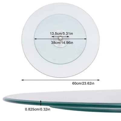 23-31" Glass Lazy Susan Turntable Dining Table Centerpiece Large  Serving Plate - Image 1 of 4