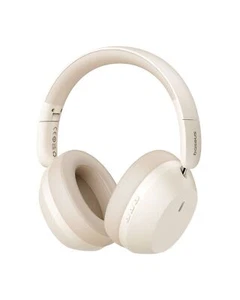 Wireless Bluetooth 5.3 Over-Ear Headphones Bass 35 Max with Microphone, White - Picture 1 of 7