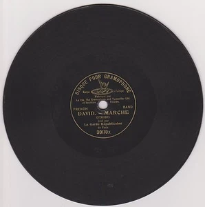 RARE 7 inches G&T 78 rpm RECORD Paris LA GARDE REPUBLICAINE Marche DAVID - Picture 1 of 1