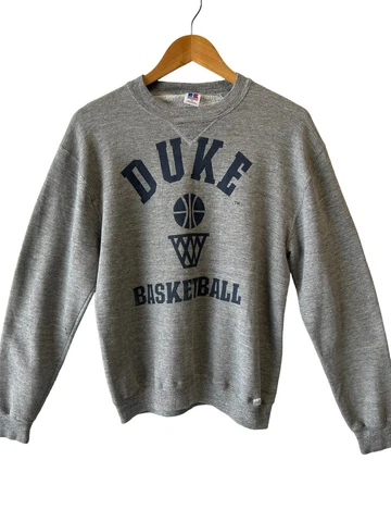 Duke Basketball Grey Pullover Crew Neck Russell Size M Cover