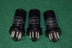 6SH7 GE NOS NIB Metal Audio Receiver Vacuum Tubes Tested Trio - Picture 1 of 5