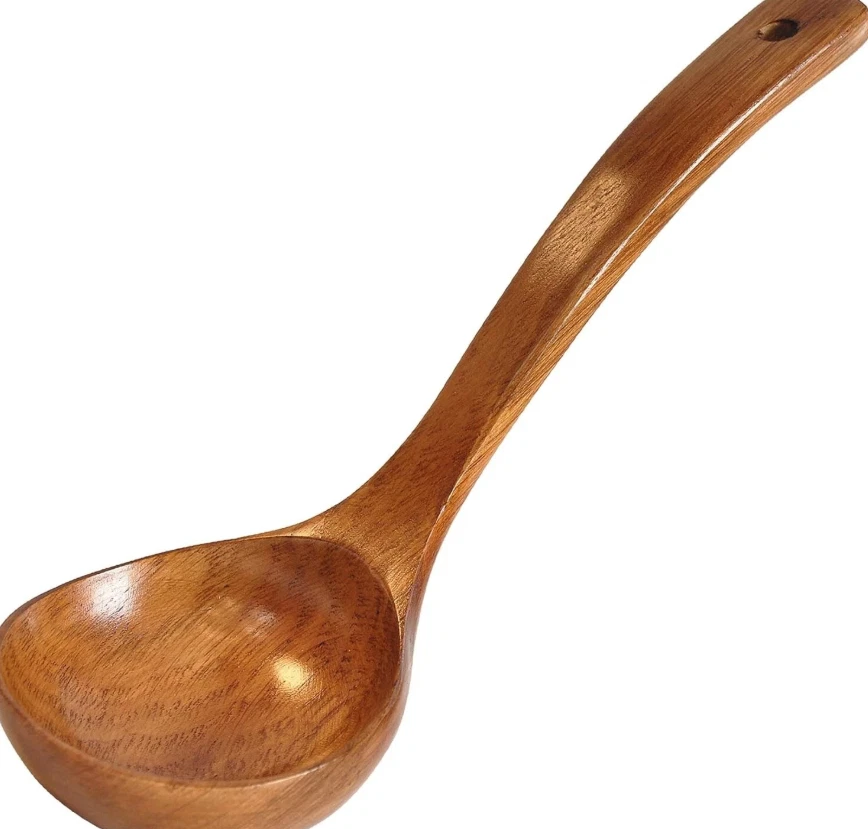 Kitchen Handmade Wooden Long Handle Soup spoon - Image 1 of 2