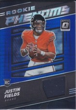 JUSTIN FIELDS ROOKIE CARD GAME-USED JERSEY 2021 Donruss Optic PRIZMS $$ BEARS RC