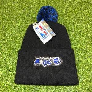 Vintage Orlando Magic Basketball Team Black Beanie Winter Hat Official NWT Pom - Picture 1 of 3