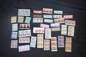 US STAMPS Blocks and Groups of 3 Historical figures mixed lot - Picture 1 of 11