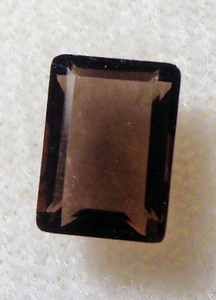 VERY NICE 7 x 5 mm EMERALD CUT SMOKY QUARTZ BRAZIL - Picture 1 of 1