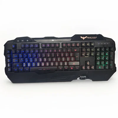 Havit Magic Eagle Gaming Keyboard Black Backlit Tested HV-KB558CM Multi Function - Image 1 of 4