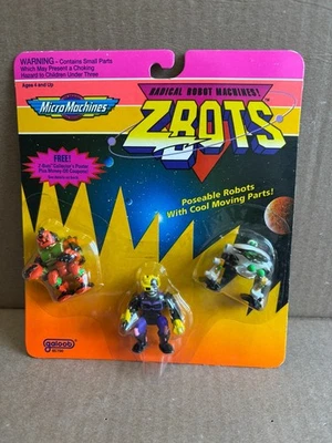 Micro Machines Z-Bots Robot Machines 3-Pk Armatron Krobarr NekGripper 1993 MOC - Image 1 of 2