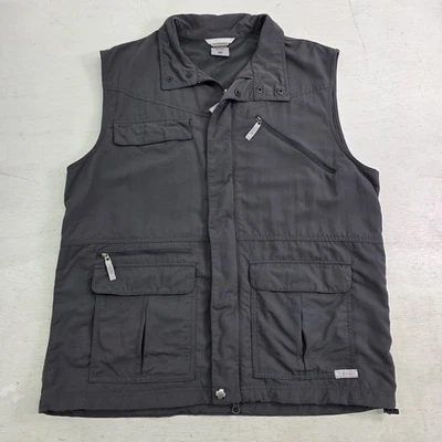 Columbia Fishing Vest Men's L Dark Gray Titanium Utility Travel Photography EUC - Image 1 of 4