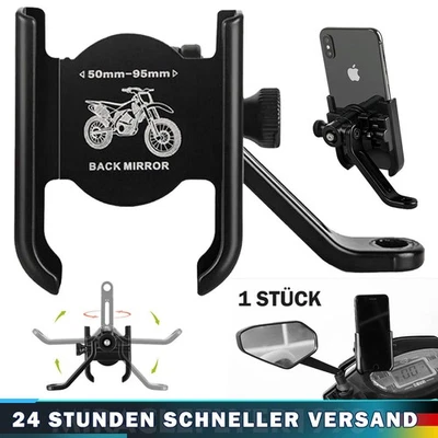 Motorrad Smartphonehalterung Fahrrad Handy Rückspiegel Halter Lenkerhalterung - Bild 1 von 4