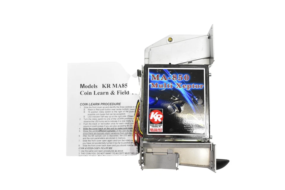 Kleen-Rite MA-850 Multi Xceptor Aceptador de Monedas Validador Lavado de Coches KR MA850 Foto 1 de 4