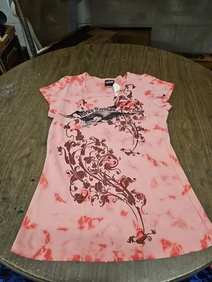 Camisa regata feminina Harley-Davidson XL rosa corante motociclista York PA  - Imagem 1 de 4