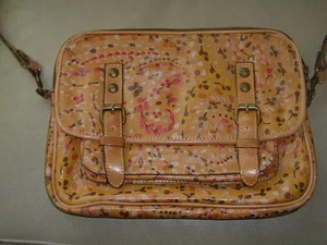 Borsa a tracolla Patricia Nash in pelle italiana floreale cognac - Foto 1 di 10