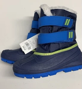 Cat & Jack Toddler Boys Blue Lev Faux Fur Thermolite Insulted Snow Boots size 8 - Picture 1 of 2