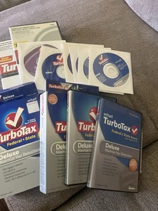 Lot 10 Intuit TurboTax Tax Preparation Windows Used 02-13 California St Federal - Picture 1 of 6