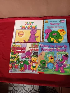 Lot Of 4 Vintage Barney Books Hardcover And Softcover - Picture 1 of 14