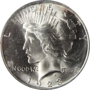 1923 Peace Dollar PCGS MS65, Certification 30744965 - Picture 1 of 4