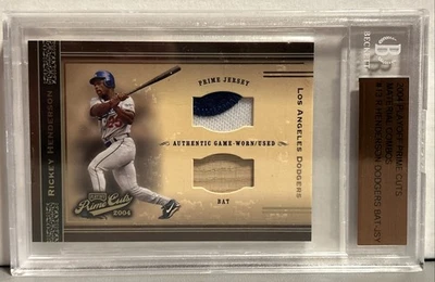 Camiseta deportiva de murciélago Rickey Henderson 2004 Playoff Prime Cuts material combos #13 17/25 Foto 1 de 2