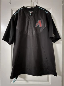 Arizona Diamondbacks Black Men’s Medium Short Sleeve Jacket Majestic - Picture 1 of 8