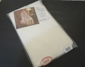 Charles Craft - Lady Elizabeth Afghan 48" x 58" Blank Blanket 14 Count White NIP - Picture 1 of 12