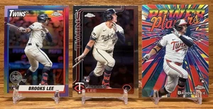 BROOKS LEE Power Players + 1990 Refractor Rookie LOT | 2025 Topps Chrome TWINS - Picture 1 of 2