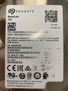 Seagate ST4000LM024 4TB Barracuda SATA 6GB/s 128MB Cache 2.5in 15mm In - Picture 1 of 1