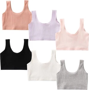 Girls Bra, 6PCS Training Bra Cotton Bralette Seamless 8 Years, 6packs - Picture 1 of 7