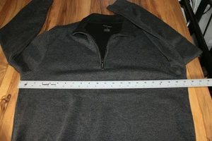 Suéter Van Heusen 1/4 cremallera 85% algodón pequeño a mediano 21,5 fosas x 26 T - Imagen 1 de 6