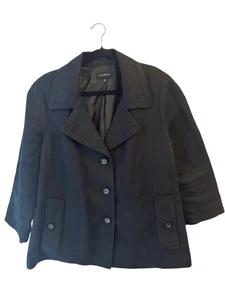 Talbots 100% linen 3/4 sleeve Jacket size 18 preppy work career - Picture 1 of 10