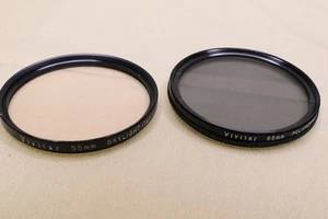Vivitar 55mm Skylight 1A & Polarizing Filter set - Picture 1 of 3